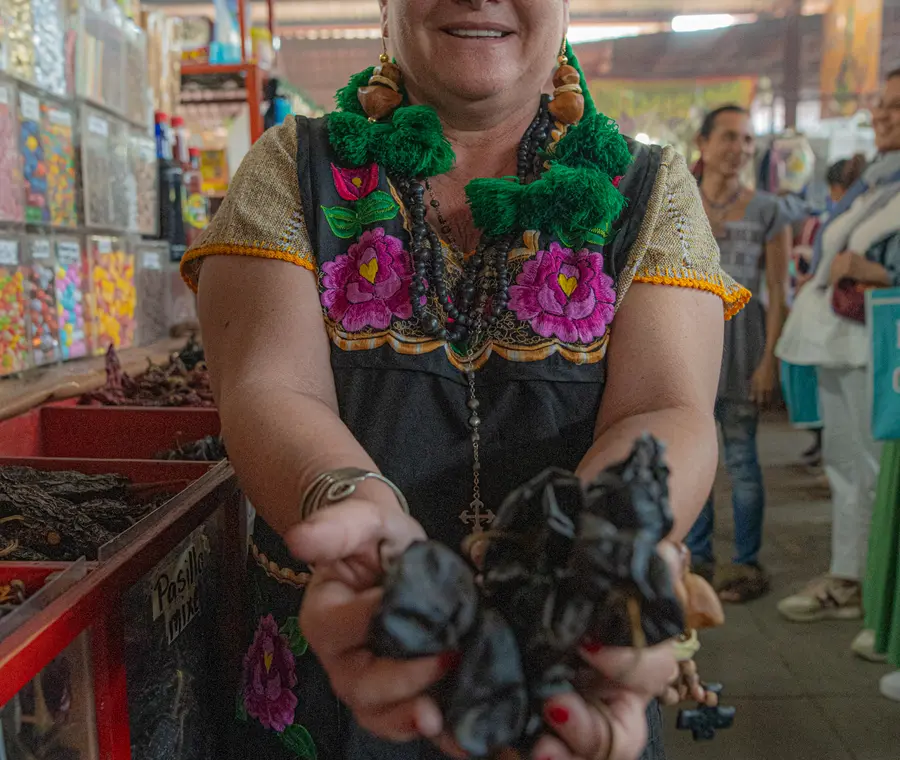 Woman in a traditional Oaxaca market